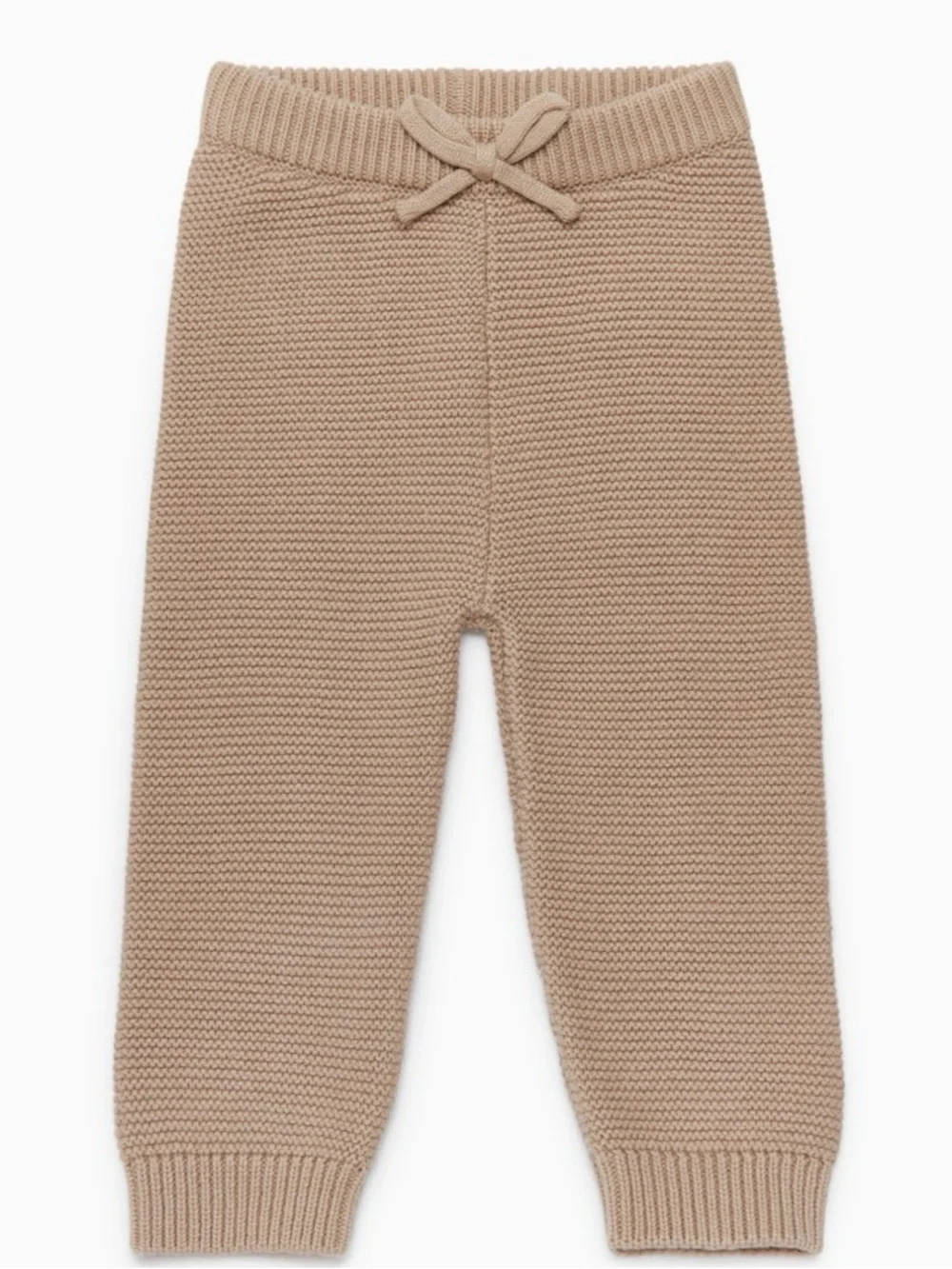 Tiny Kind loomsake 4-Piece Knit Baby Set in Linen 6-9M